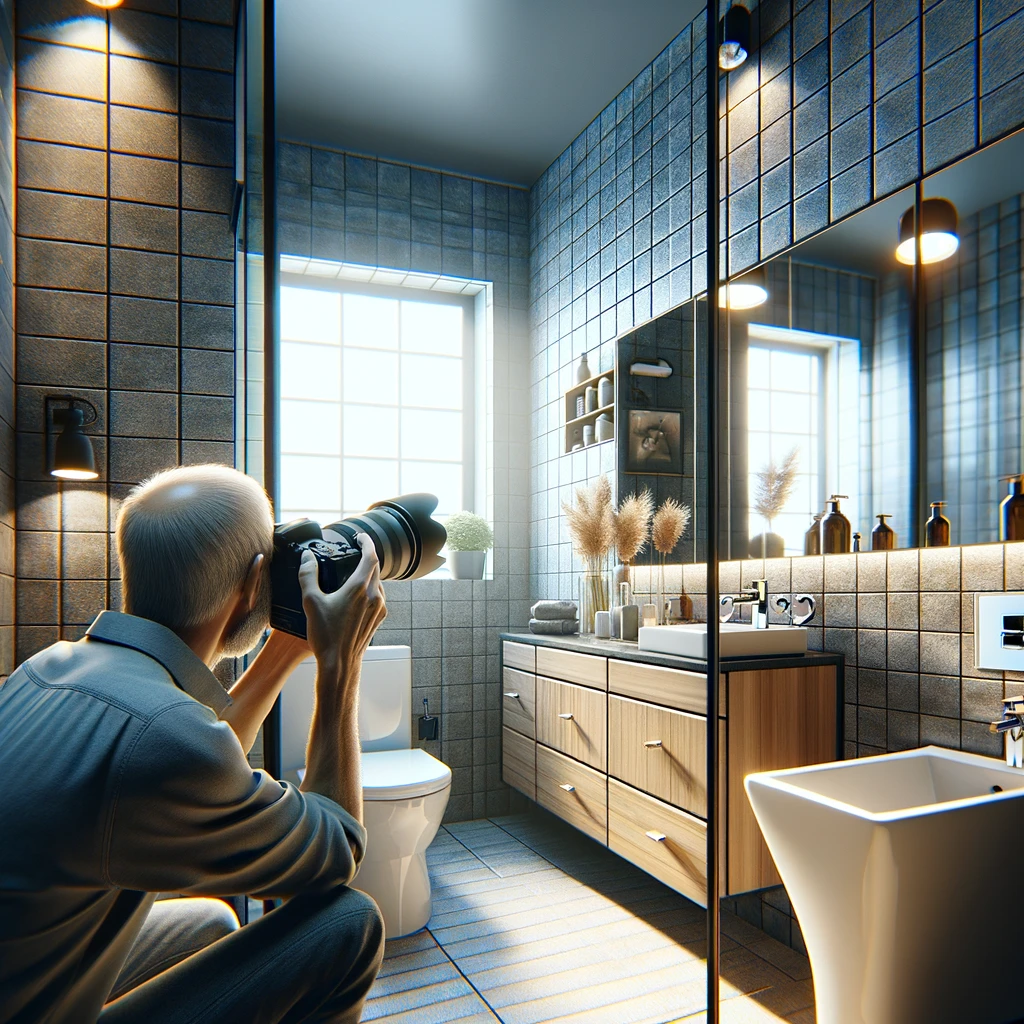 prepare bathroom for the architectural photoshoot 